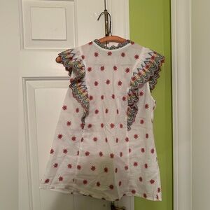 Boden Nina Sleeveless Multicolor Embroidered Broderie Top Size UK 6/US 2